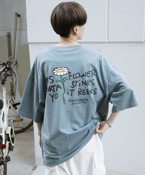 【MARK GONZALES ARTWORK COLLECTION / マーク ゴンザレス】フロント / バックプリント ワンポイント刺繍 モチーフ ビッグシルエットTシャツ