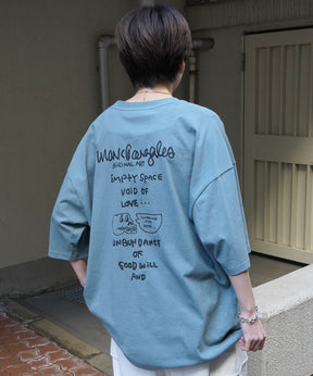 【MARK GONZALES ARTWORK COLLECTION / マーク ゴンザレス】フロント / バックプリント ワンポイント刺繍 モチーフ ビッグシルエットTシャツ