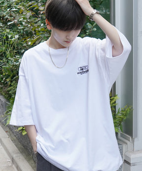 【MARK GONZALES ARTWORK COLLECTION / マーク ゴンザレス】フロント / バックプリント ワンポイント刺繍 モチーフ ビッグシルエットTシャツ
