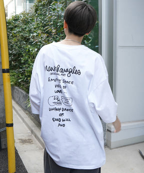【MARK GONZALES ARTWORK COLLECTION / マーク ゴンザレス】フロント / バックプリント ワンポイント刺繍 モチーフ ビッグシルエットTシャツ