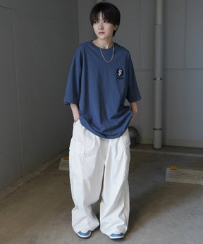 【MARK GONZALES ARTWORK COLLECTION / マーク ゴンザレス】フロント / バックプリント ワンポイント刺繍 モチーフ ビッグシルエットTシャツ