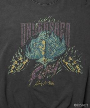 24SS【Disney / ディズニー】VILLAINS / ヴィランズ SCAR / スカ― ビッグシルエット ヴィンテージライク ピグメント加工 レトロプリントスウェットプルオーバー