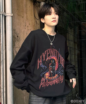24SS【Disney / ディズニー】VILLAINS / ヴィランズ JAFER / ジャファー ビッグシルエット ヴィンテージライク ピグメント加工 レトロプリントスウェットプルオーバー