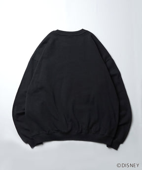 24SS【Disney / ディズニー】VILLAINS / ヴィランズ JAFER / ジャファー ビッグシルエット ヴィンテージライク ピグメント加工 レトロプリントスウェットプルオーバー