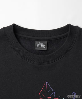 24SS【Disney / ディズニー】VILLAINS / ヴィランズ JAFER / ジャファー ビッグシルエット ヴィンテージライク ピグメント加工 レトロプリントスウェットプルオーバー