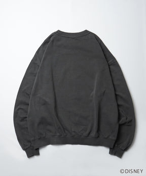 24SS【Disney / ディズニー】VILLAINS / ヴィランズ JAFER / ジャファー ビッグシルエット ヴィンテージライク ピグメント加工 レトロプリントスウェットプルオーバー