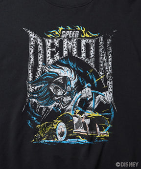 24SS【Disney / ディズニー】VILLAINS / ヴィランズ CRUELLA / クルエラ ビッグシルエット ヴィンテージライク ピグメント加工 レトロプリントスウェットプルオーバー
