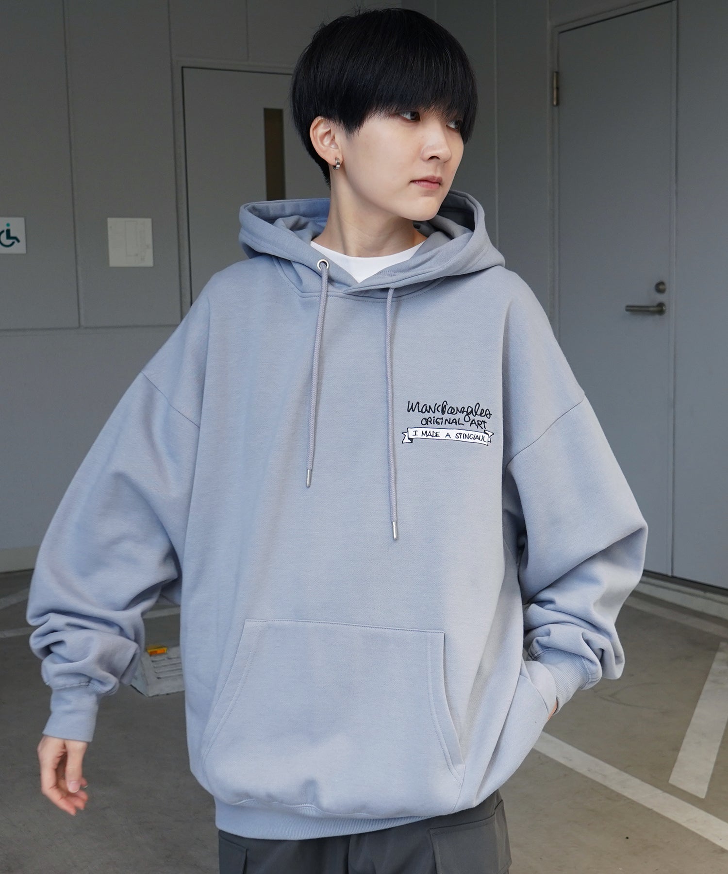立体文字ロゴ パーカー ビッグシルエット コントラストカラー ★ セール】24AW【MARK GONZALES ARTWORK COLLECTION / マーク