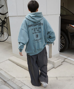 【MARK GONZALES ARTWORK COLLECTION / マーク ゴンザレス】別注 ビッグシルエット イラストバックプリント プルオーバーパーカー