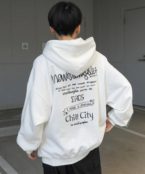 【MARK GONZALES ARTWORK COLLECTION / マーク ゴンザレス】別注 ビッグシルエット イラストバックプリント プルオーバーパーカー