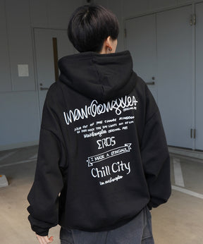 【MARK GONZALES ARTWORK COLLECTION / マーク ゴンザレス】別注 ビッグシルエット イラストバックプリント プルオーバーパーカー