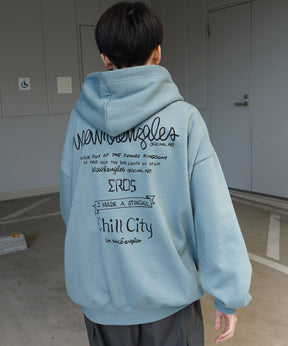 【MARK GONZALES ARTWORK COLLECTION / マーク ゴンザレス】別注 ビッグシルエット イラストバックプリント プルオーバーパーカー