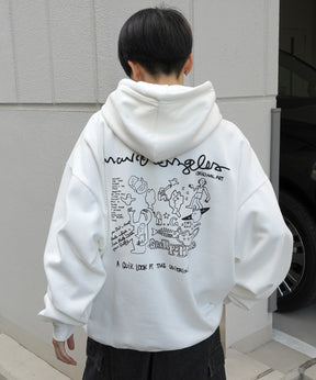 【MARK GONZALES ARTWORK COLLECTION / マーク ゴンザレス】別注 ビッグシルエット イラストバックプリント プルオーバーパーカー