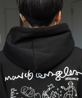 【MARK GONZALES ARTWORK COLLECTION / マーク ゴンザレス】別注 ビッグシルエット イラストバックプリント プルオーバーパーカー