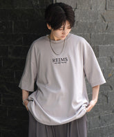 25SS ナチュラルドレープ とろみ肌感 ワンポイント刺繍 ビッグシルエット半袖Tシャツ