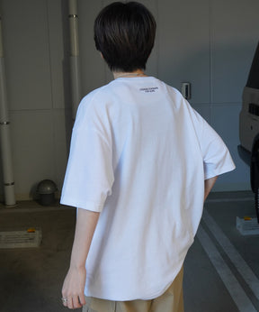 24SS 新柄 ヒゲオジサンC ワンポイント刺繍ロゴ ビッグシルエット半袖Tシャツ