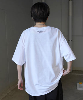 24SS 新柄 ウォーキングC ワンポイント刺繍ロゴ ビッグシルエット半袖Tシャツ