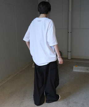 24SS 新柄 ウォーキングC ワンポイント刺繍ロゴ ビッグシルエット半袖Tシャツ