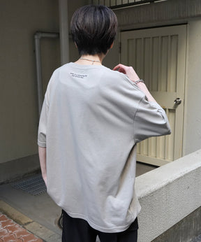 24SS 新柄 ウォーキングC ワンポイント刺繍ロゴ ビッグシルエット半袖Tシャツ