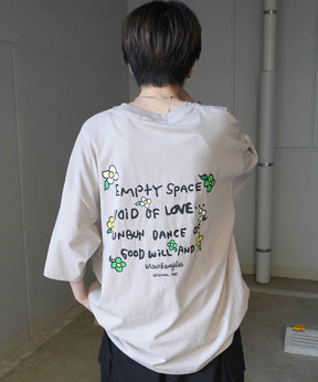 【MARK GONZALES ARTWORK COLLECTION / マーク ゴンザレス】フロント / バックプリント ワンポイント刺繍 モチーフ ビッグシルエットTシャツ