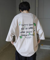 【MARK GONZALES ARTWORK COLLECTION / マーク ゴンザレス】フロント / バックプリント ワンポイント刺繍 モチーフ ビッグシルエットTシャツ
