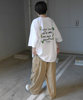 【MARK GONZALES ARTWORK COLLECTION / マーク ゴンザレス】フロント / バックプリント ワンポイント刺繍 モチーフ ビッグシルエットTシャツ