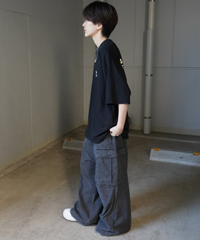 【MARK GONZALES ARTWORK COLLECTION / マーク ゴンザレス】フロント / バックプリント ワンポイント刺繍 モチーフ ビッグシルエットTシャツ