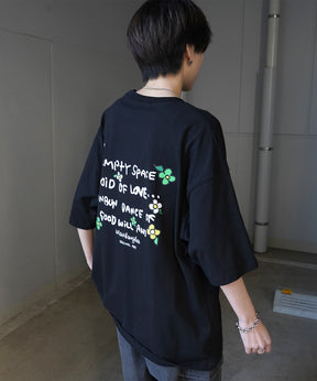 【MARK GONZALES ARTWORK COLLECTION / マーク ゴンザレス】フロント / バックプリント ワンポイント刺繍 モチーフ ビッグシルエットTシャツ