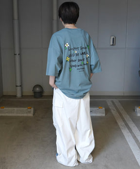 【MARK GONZALES ARTWORK COLLECTION / マーク ゴンザレス】フロント / バックプリント ワンポイント刺繍 モチーフ ビッグシルエットTシャツ