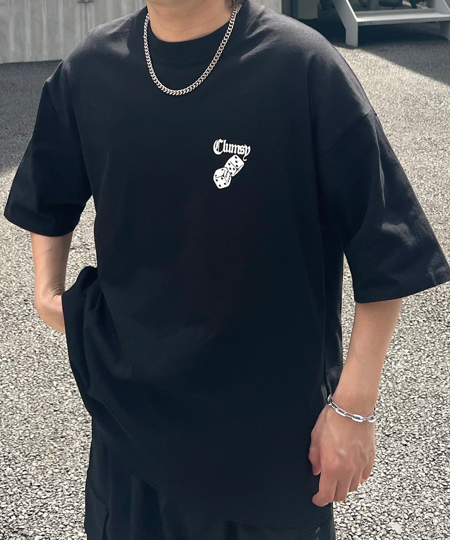25SS 8ボール / ダイス / クラウン バックプリント ワンポイント ビッグシルエットTシャツ