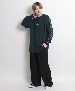 【Kappa/カッパ】別注 袖テープ 刺繍ロゴ ビッグシルエットロンT