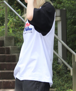 25SS【HONDA / ホンダ】フロントプリント ボックスシルエット ラグラン半袖Tシャツ
