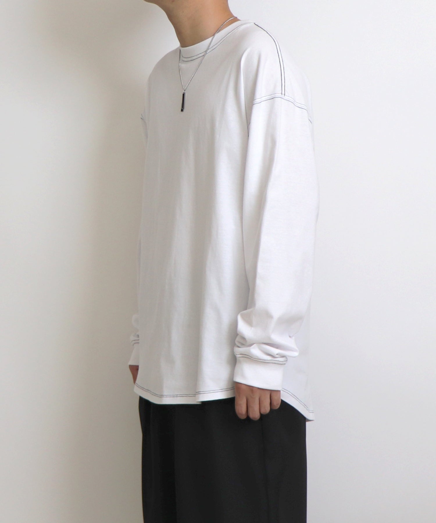 ルーズシルエット クルーネック ベーシックロンT