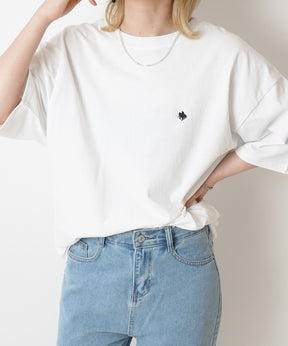 【POLO BCS】別注 ワンポイント刺繍 ベーシック  ビッグシルエット半袖Tシャツ