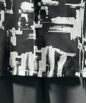 ビッグシルエット オープンカラー総柄半袖シャツ フラワー / 幾何学 25SS