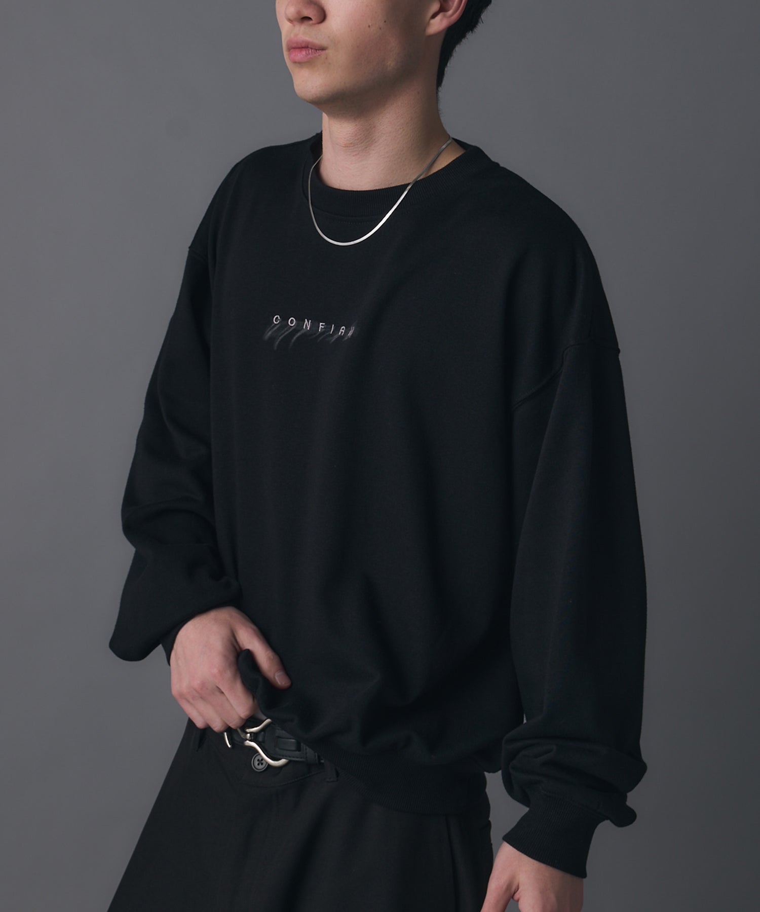 Confirm Logo Embroidery Crew Sweat / "Confirm"ロゴ刺繍クルースウェット