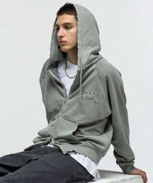 "ILL'S" LOGO Embroidery FULL ZIP HOODIE / "ILL'S" LOGO刺繍フルジップフーディー
