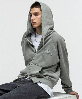 "ILL'S" LOGO Embroidery FULL ZIP HOODIE / "ILL'S" LOGO刺繍フルジップフーディー