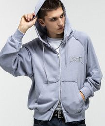 "ILL'S" LOGO Embroidery FULL ZIP HOODIE / "ILL'S" LOGO刺繍フルジップフーディー