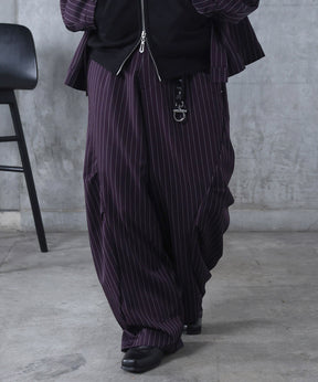 スラックス スタッズ カーブパンツ