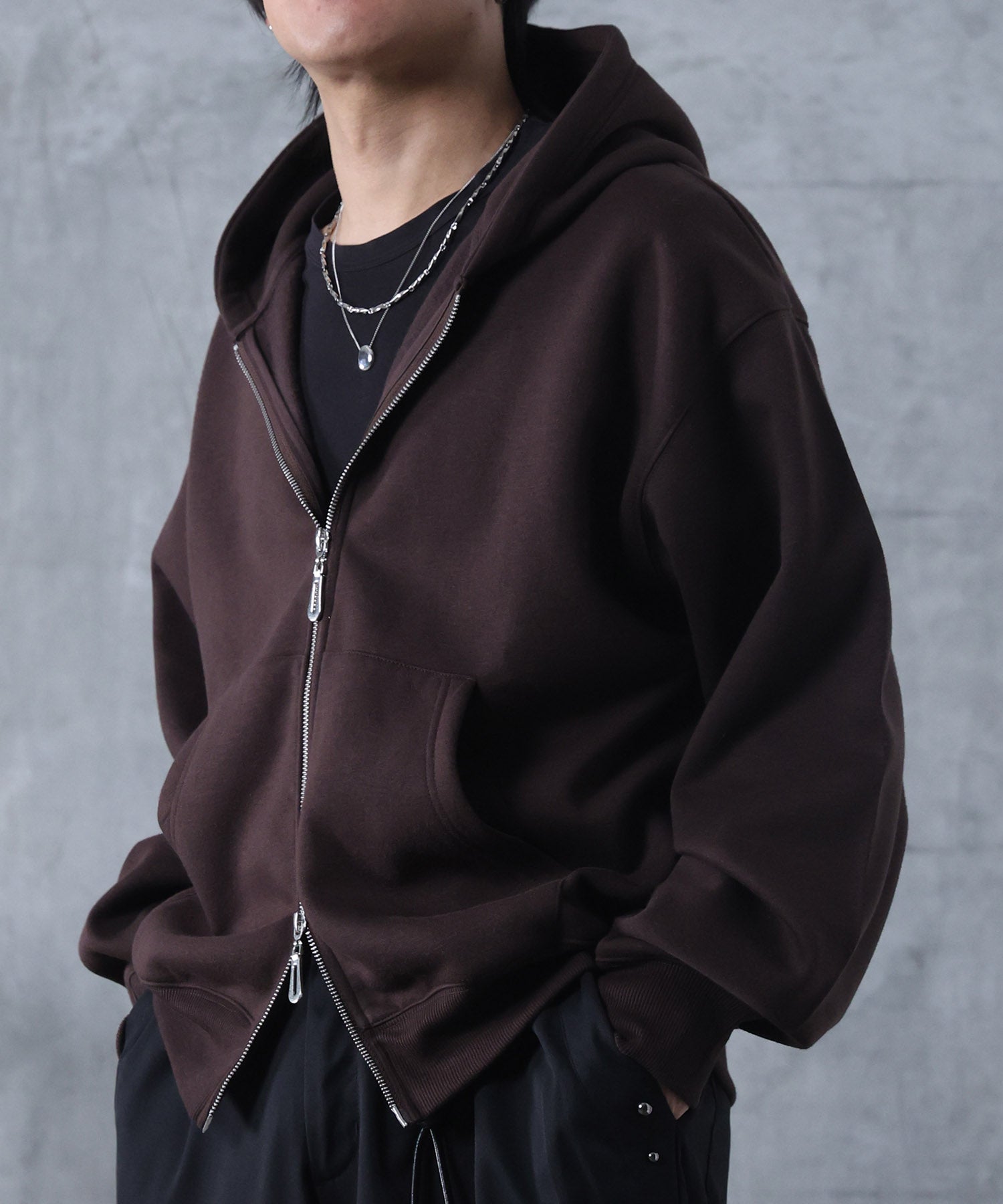 サムホール フルジップフーディ