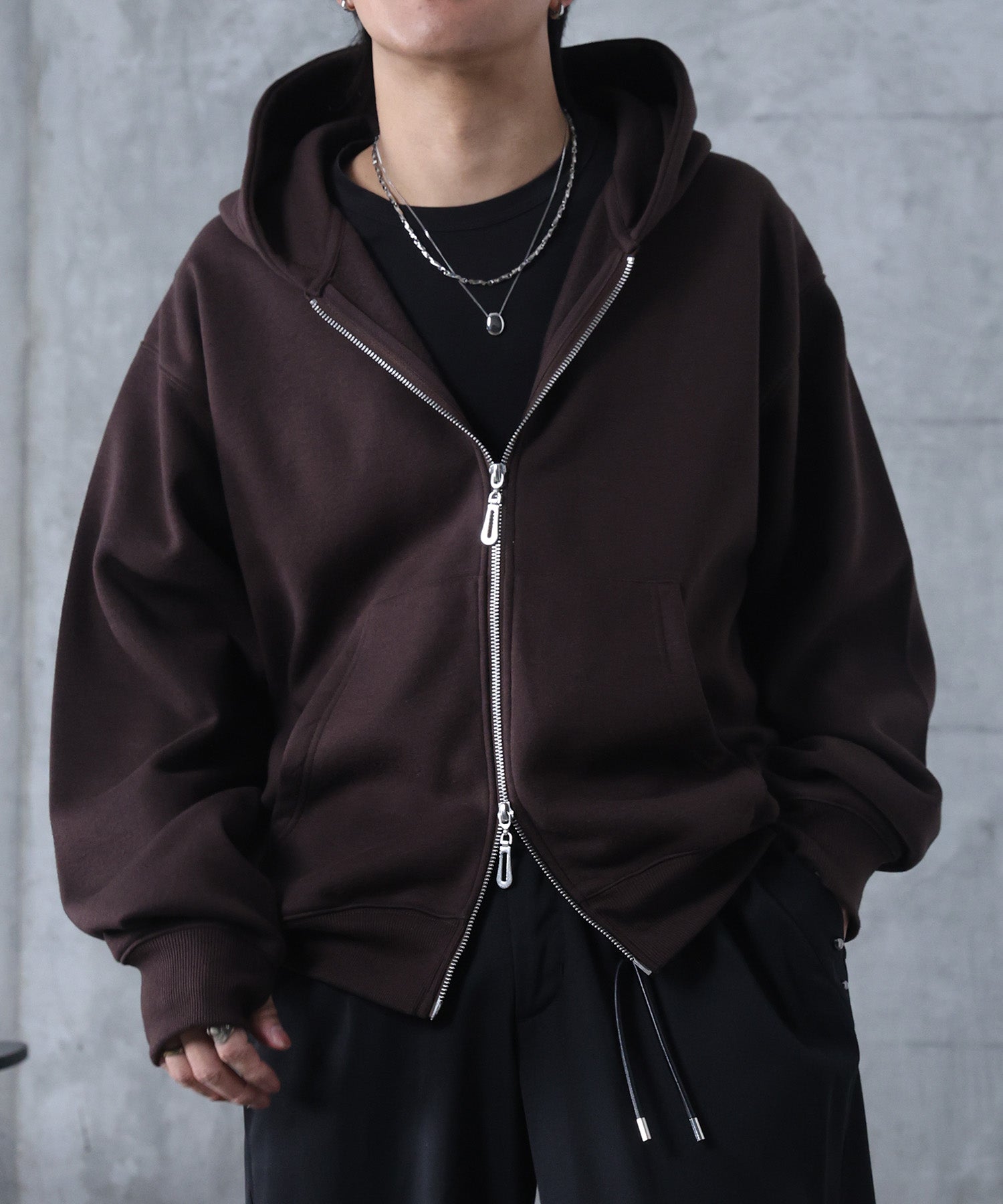 サムホール フルジップフーディ