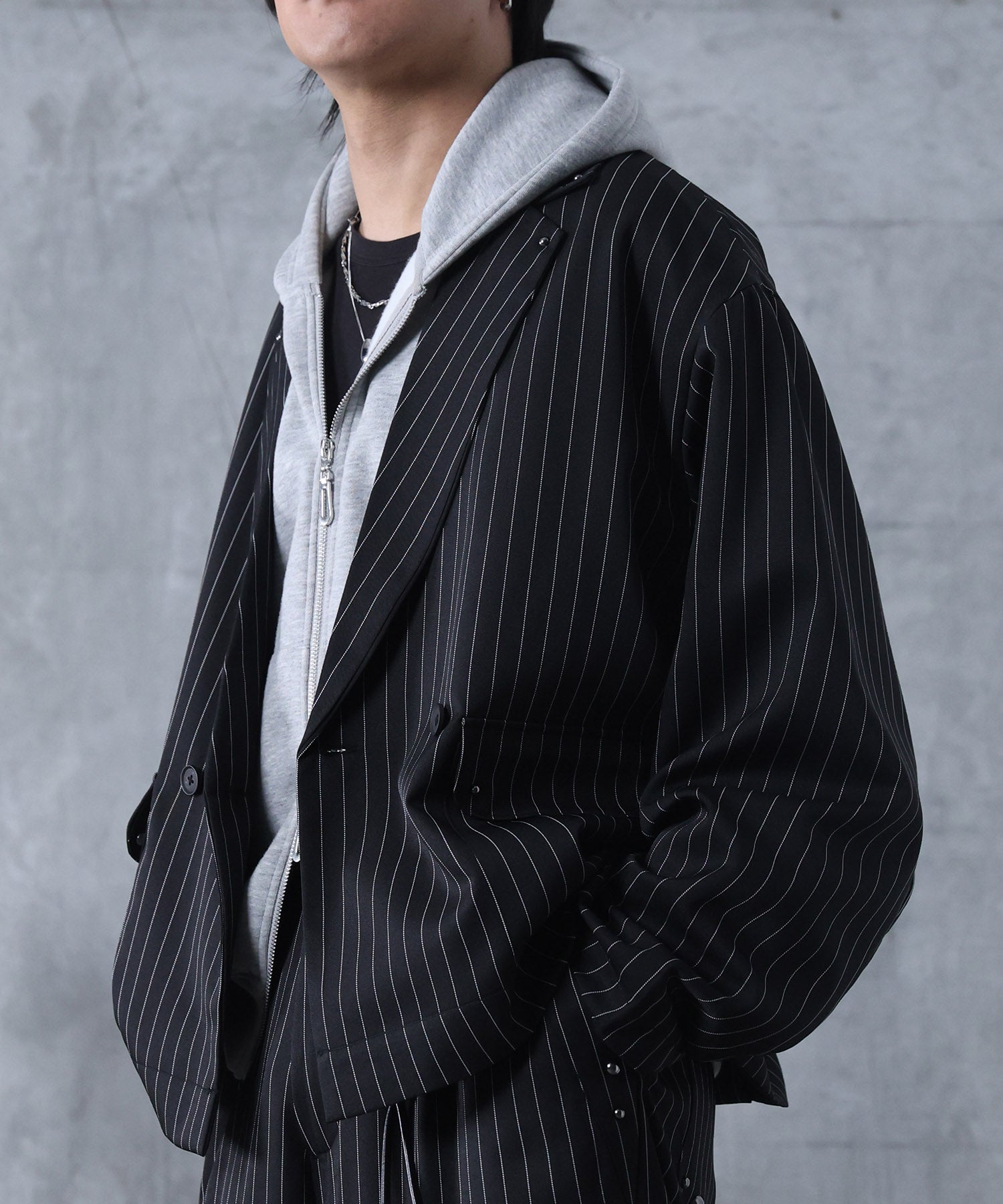 スタッズ ショート ダブルジャケット