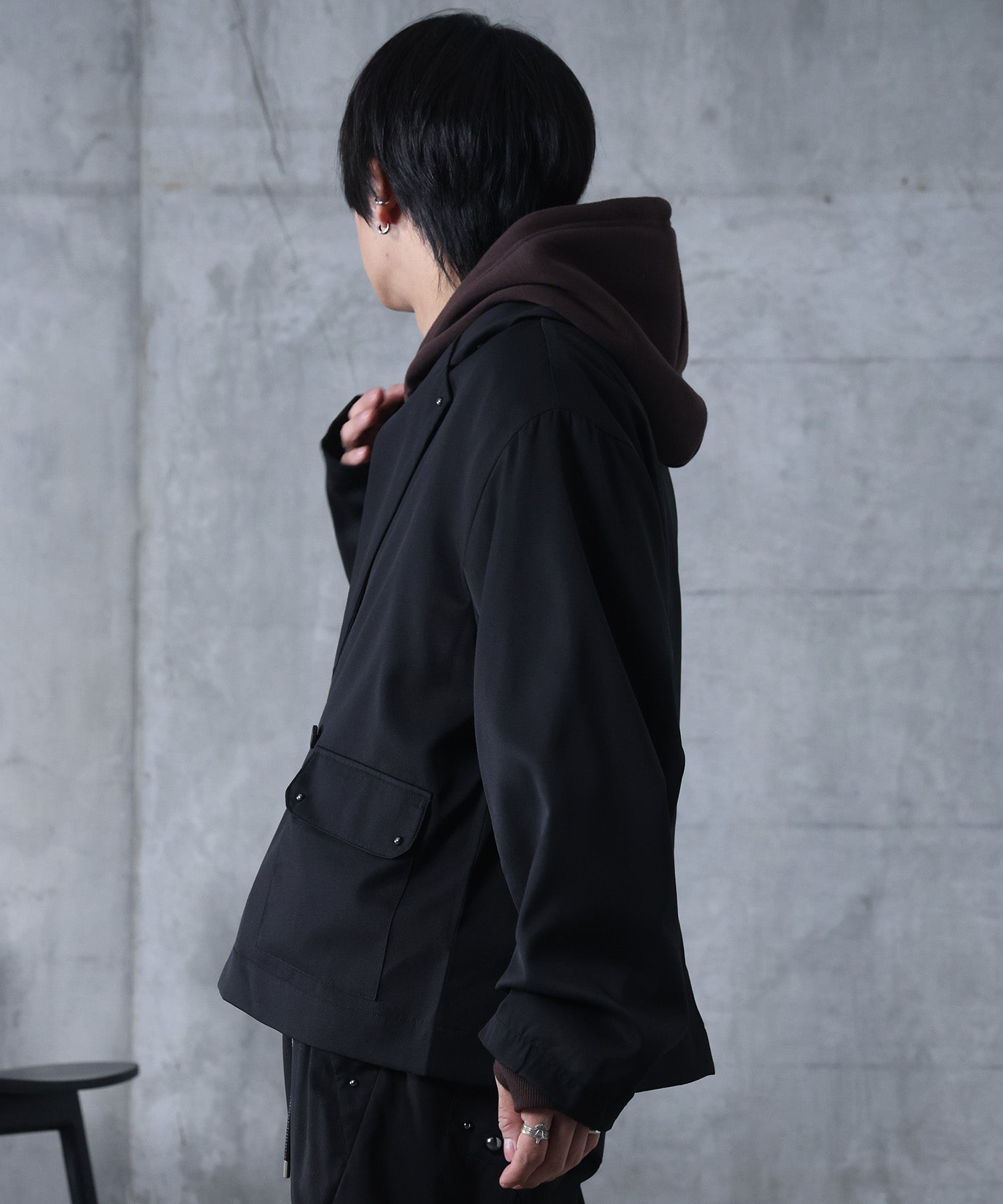 スタッズ ショート ダブルジャケット