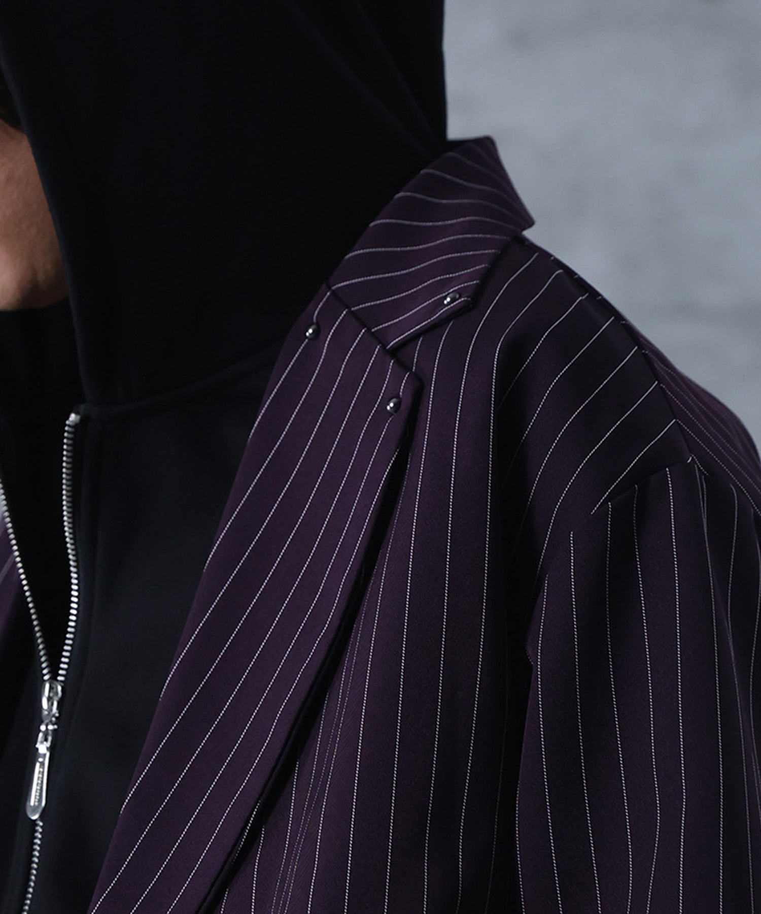 スタッズ ショート ダブルジャケット