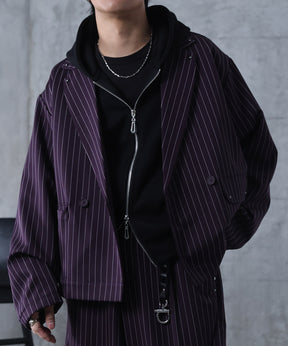 スタッズ ショート ダブルジャケット