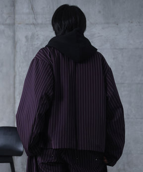 スタッズ ショート ダブルジャケット