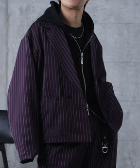 スタッズ ショート ダブルジャケット