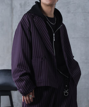 スタッズ ショート ダブルジャケット