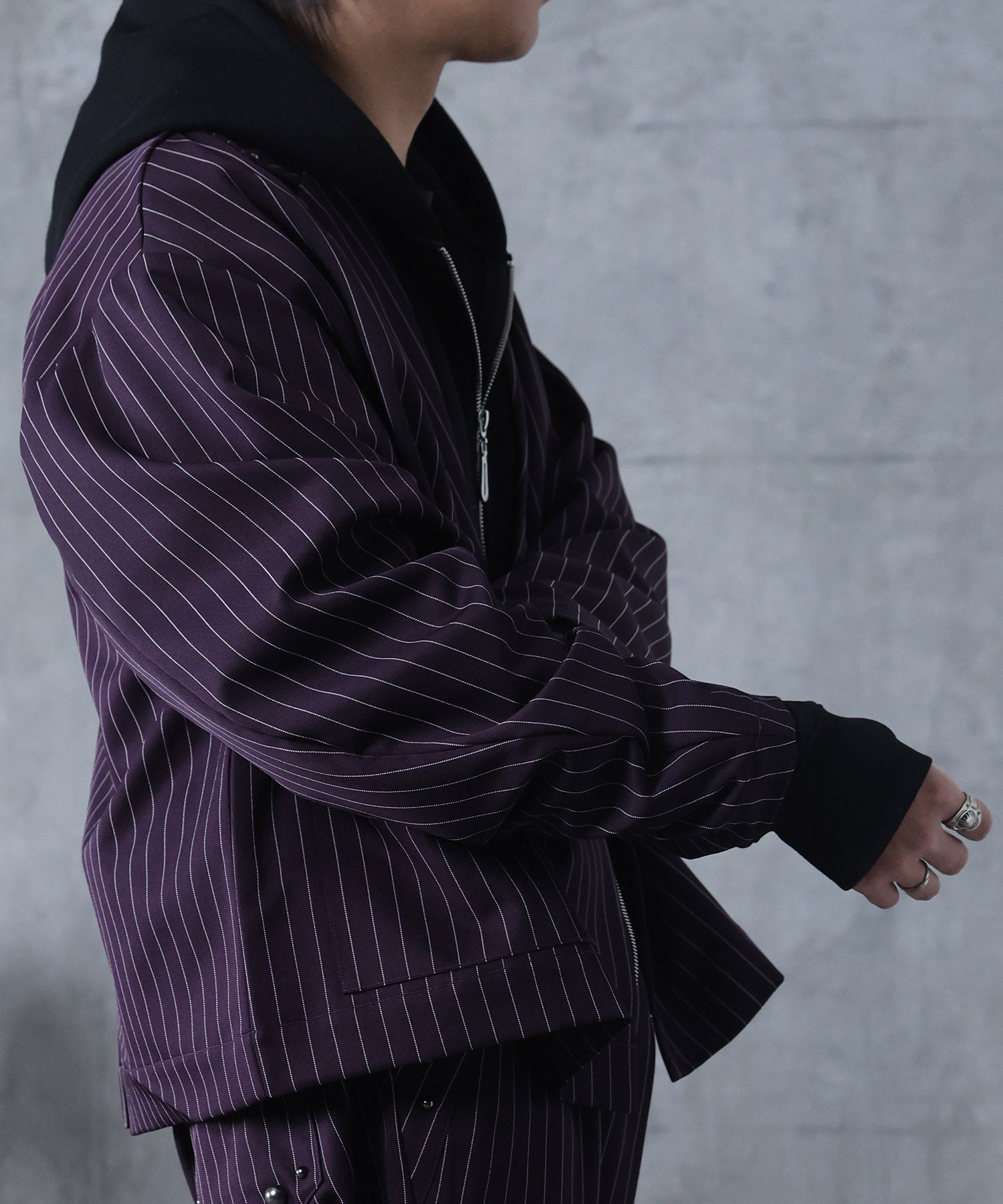 スタッズ ショート ダブルジャケット